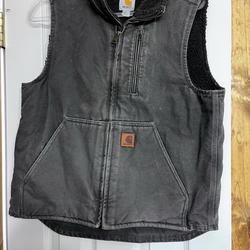 Carhartt Gray Zip-Up Vest